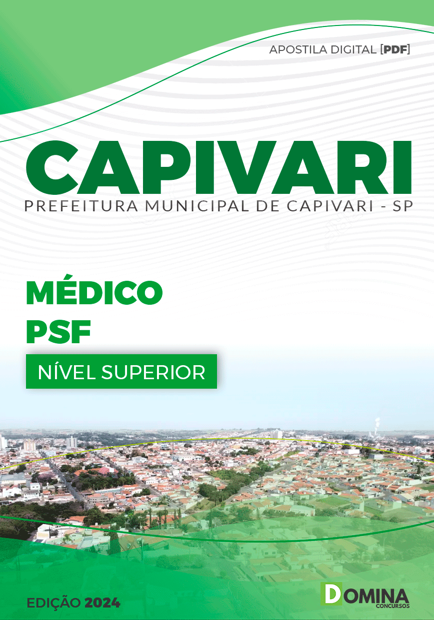 Apostila Prefeitura Capivari SP 2024 Médico PSF