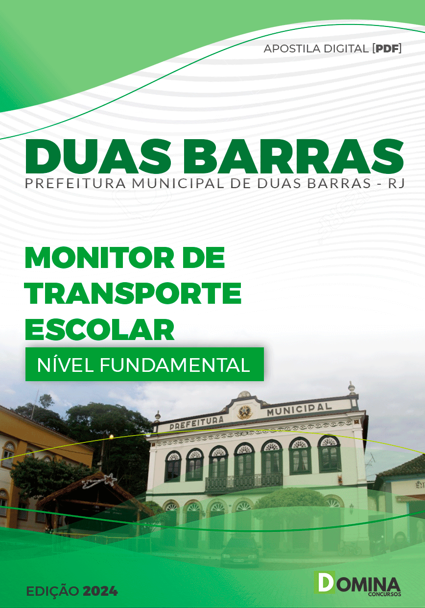 Apostila Prefeitura Duas Barras RJ 2024 Monitor Transp Escolar