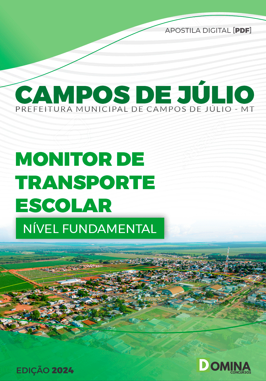Apostila Prefeitura Campos Júlio MT 2024 Monitor Transp Escolar