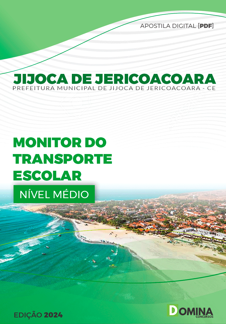 Apostila Prefeitura Jijoca de Jericoacora CE 2024 Monitor Transporte Escolar