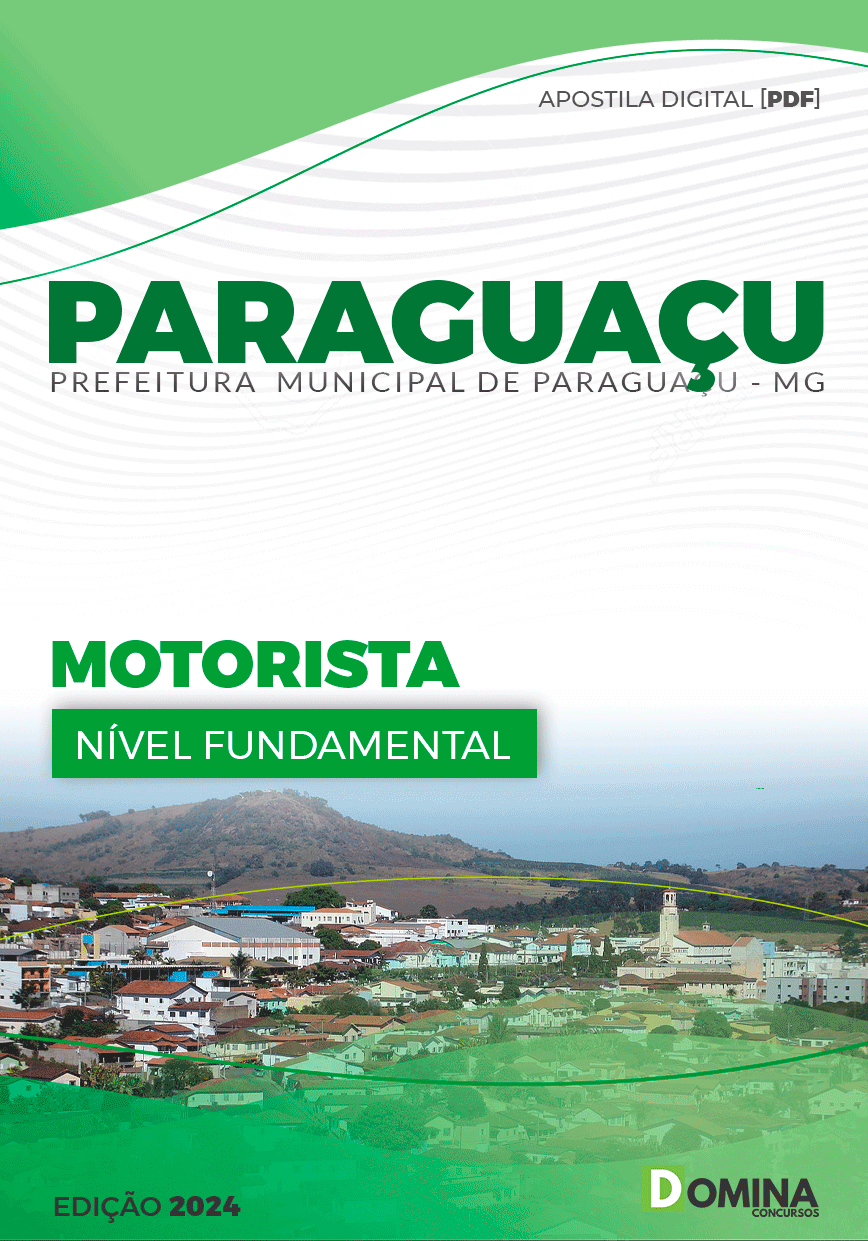 Apostila Prefeitura Paraguaçu MG 2024 Motorista