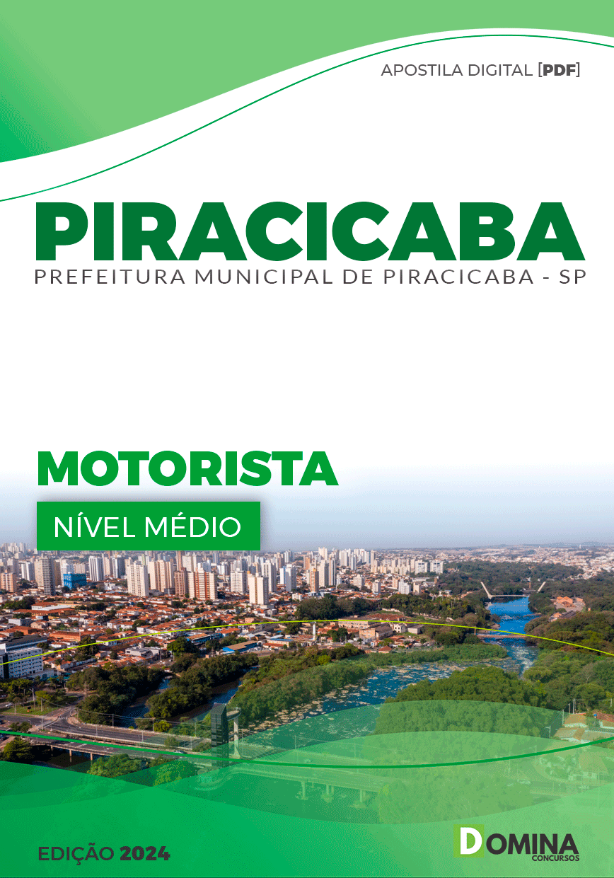 Apostila Prefeitura Piracicaba SP 2024 Motorista