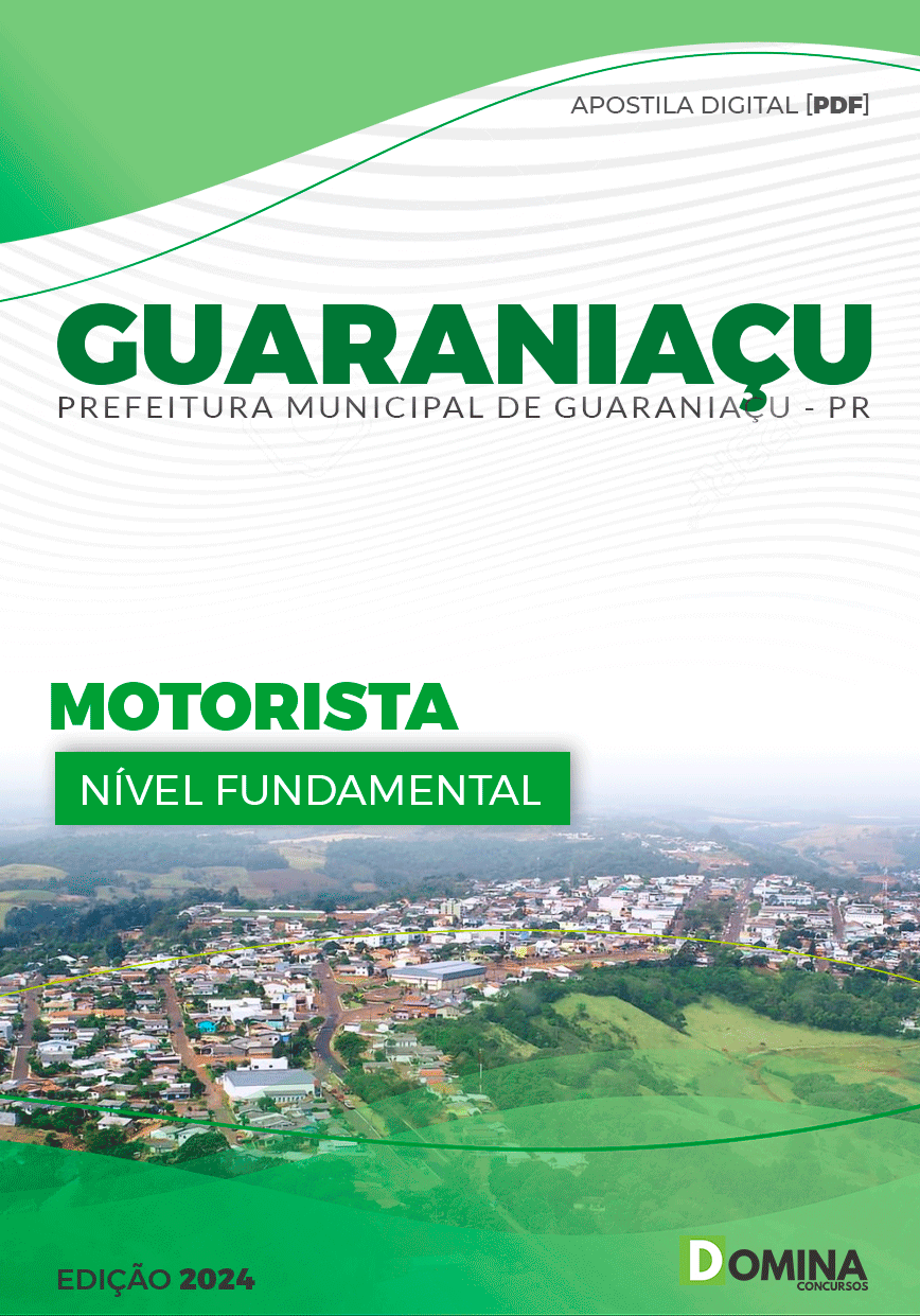 Apostila Prefeitura Guaraniaçu PR 2024 Motorista
