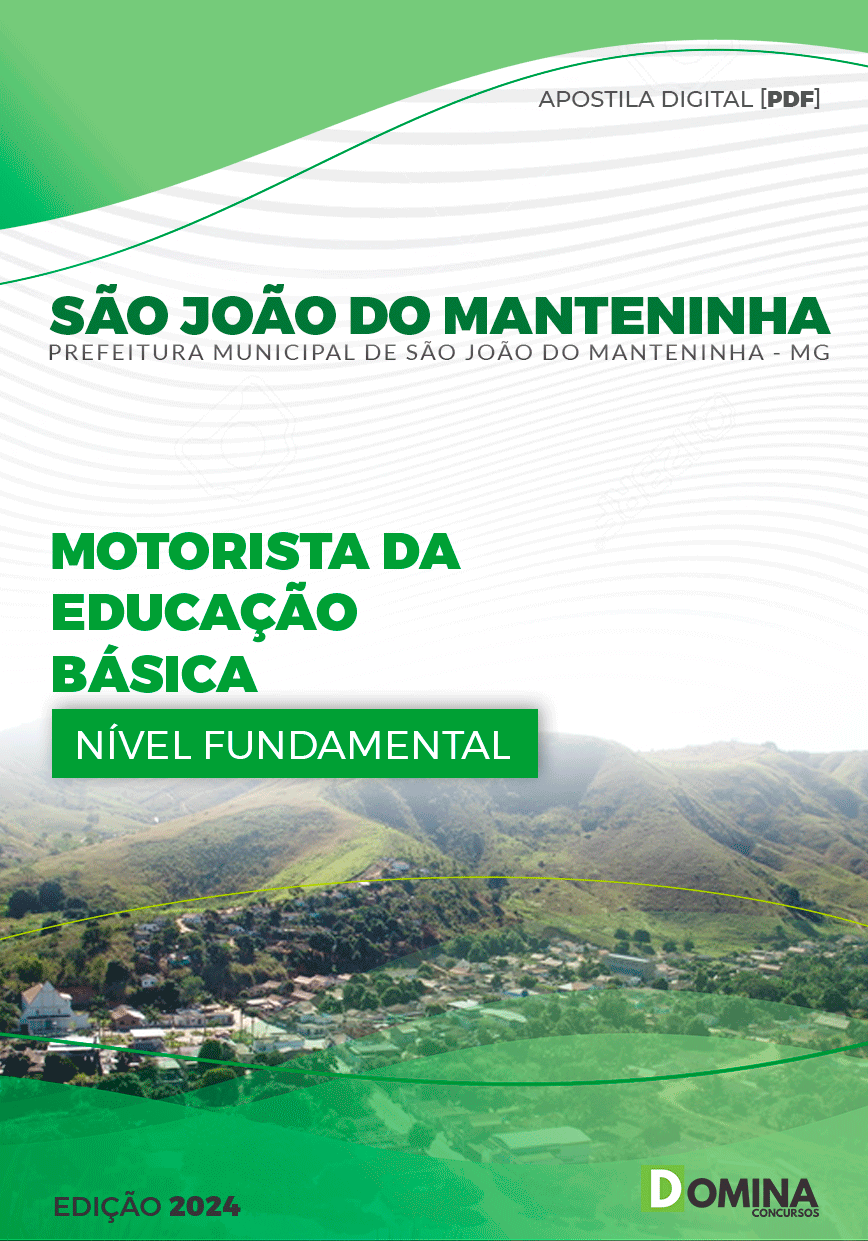 Apostila Prefeitura São João do Manteninha MG Motorista Da Educação Básica