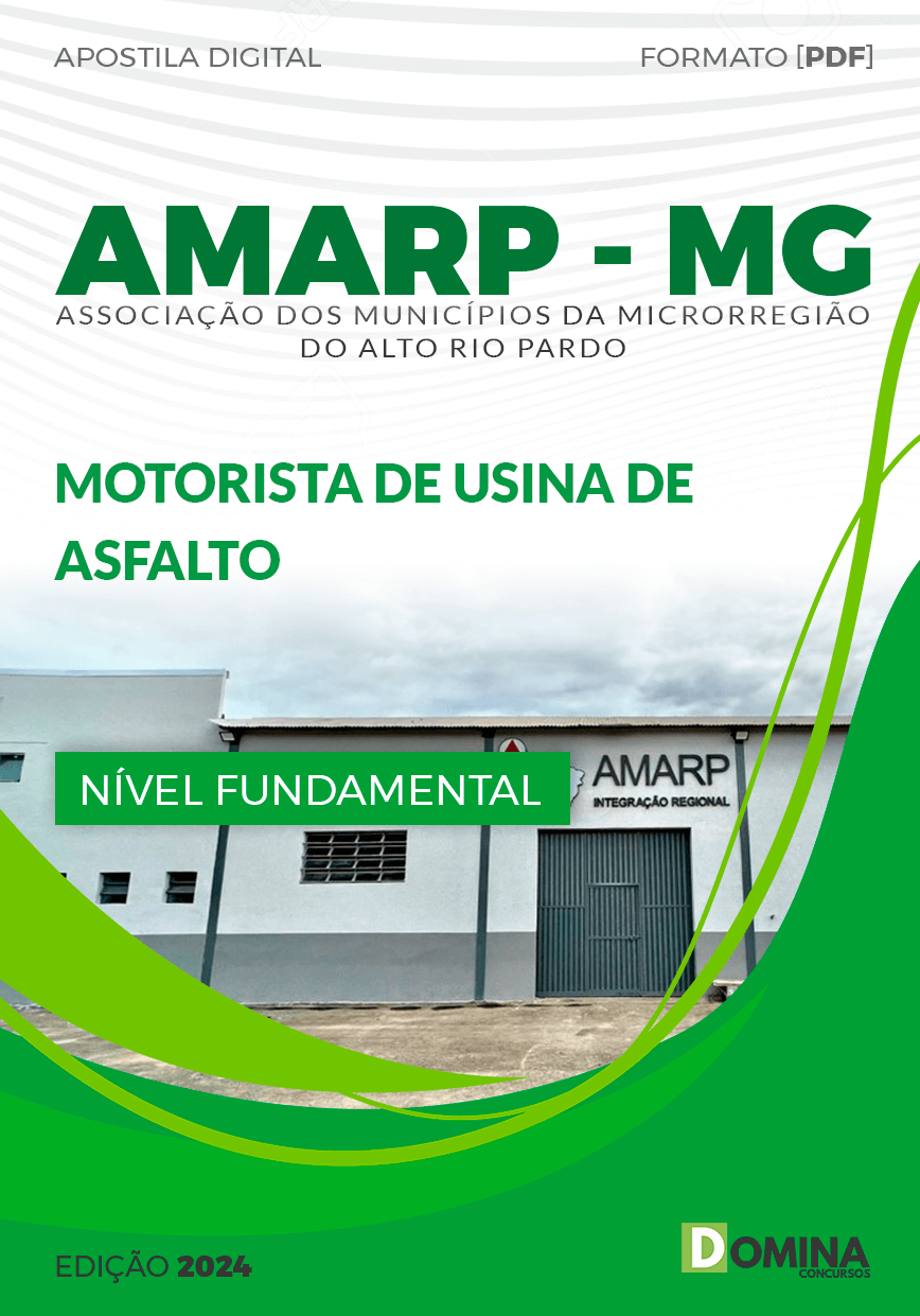 Apostila AMARP MG 2024 Motorista de Usina de Asfalto