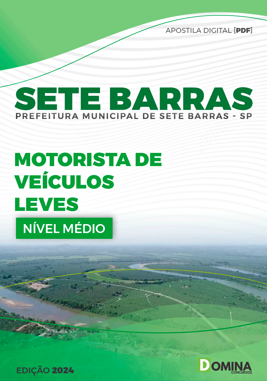 Apostila Prefeitura Sete Barras SP 2024 Motorista De Veículos Leves