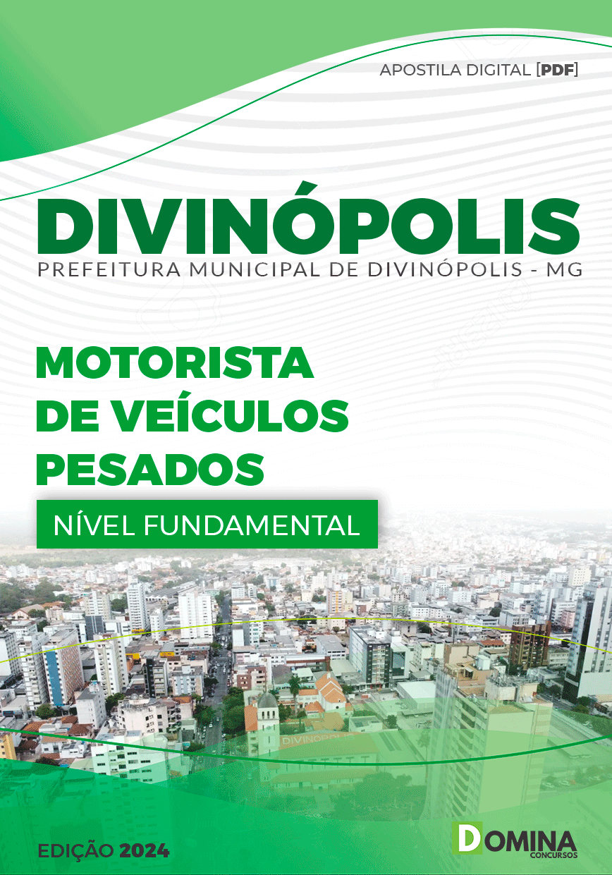 Apostila Prefeitura Divinópolis MG 2024 Motorista de Veículos Pesados