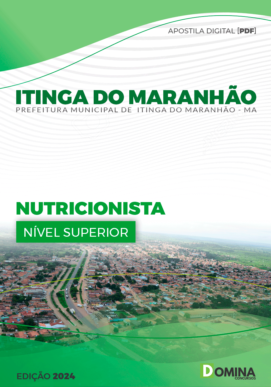 Apostila Prefeitura Itinga do Maranhão MA 2024 Nutricionista