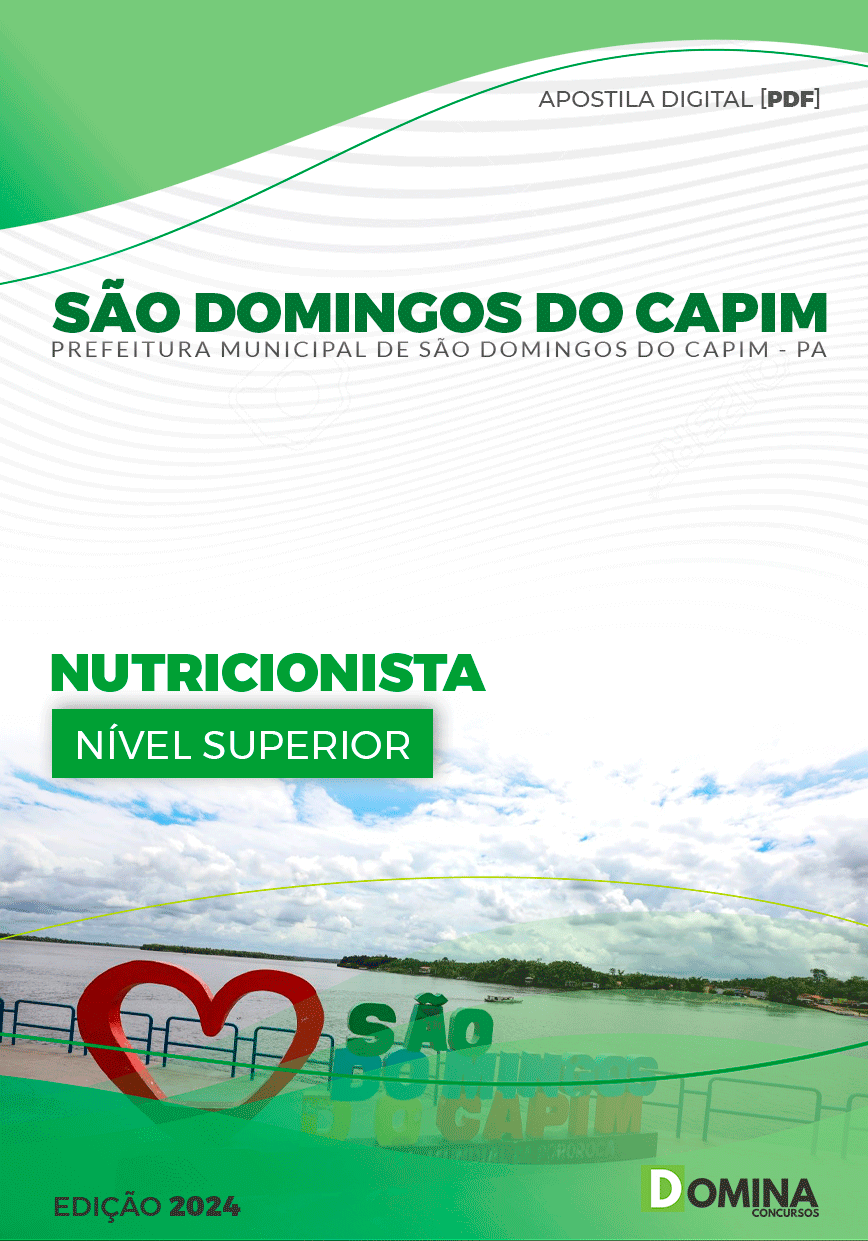 Apostila Prefeitura São Domingos Capim PA 2024 Nutricionista