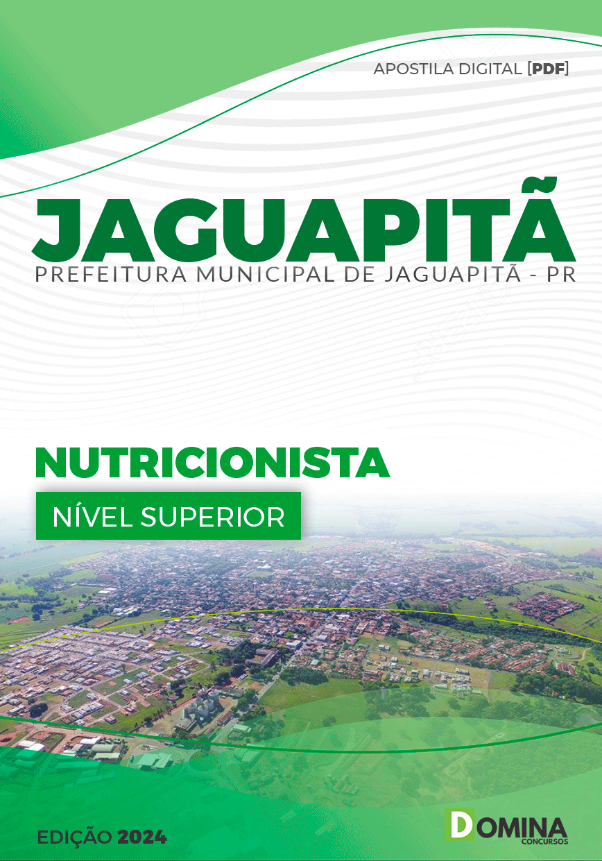 Apostila Prefeitura Jaguapitã PR 2024 Nutricionista