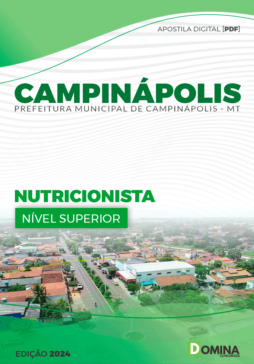 Apostila Prefeitura Campinápolis MT 2024 Nutricionista