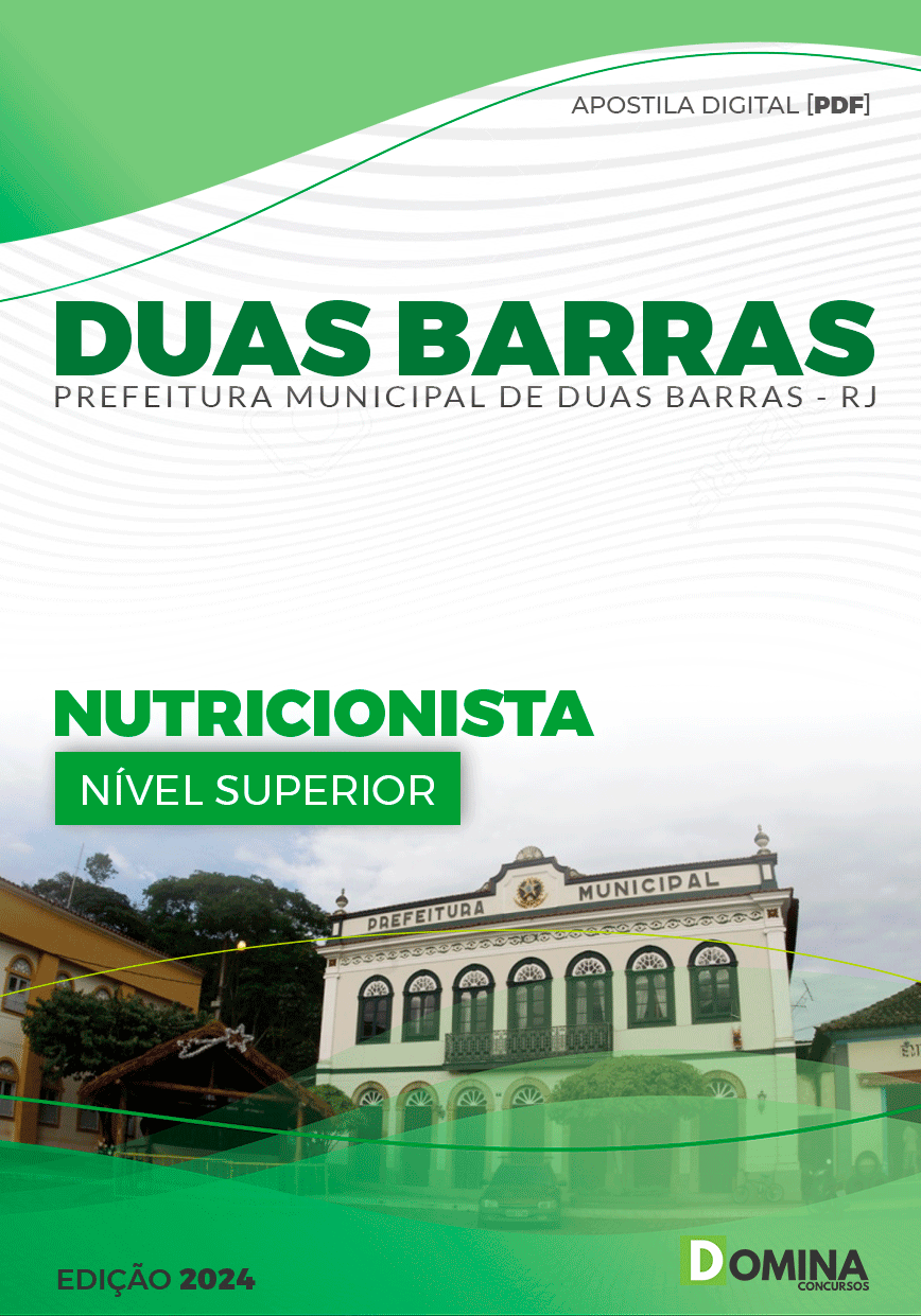 Apostila Prefeitura Duas Barras RJ 2024 Nutricionista