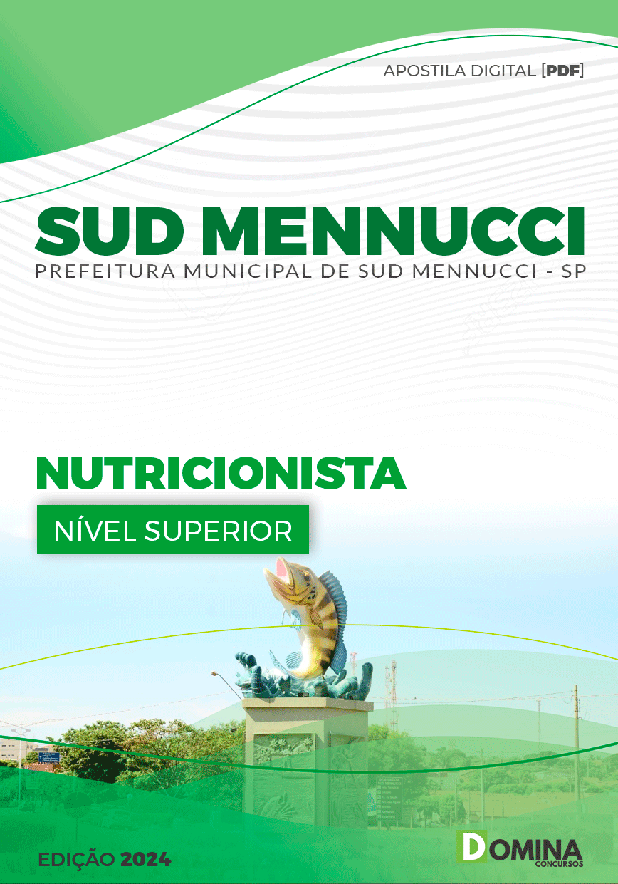 Apostila Prefeitura Sud Mennucci SP 2024 Nutricionista