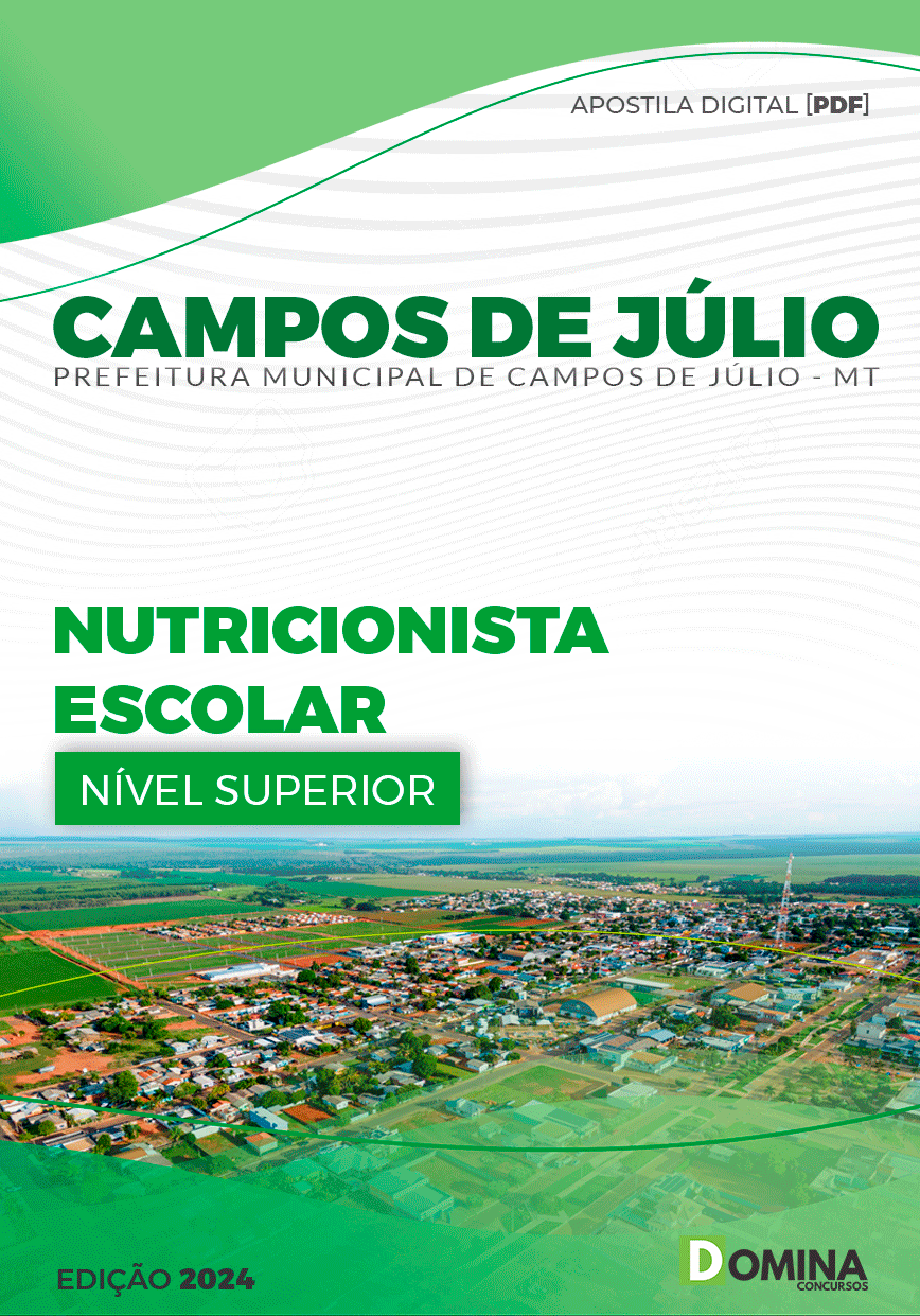 Apostila Prefeitura Campos Júlio MT 2024 Nutricionista Escolar