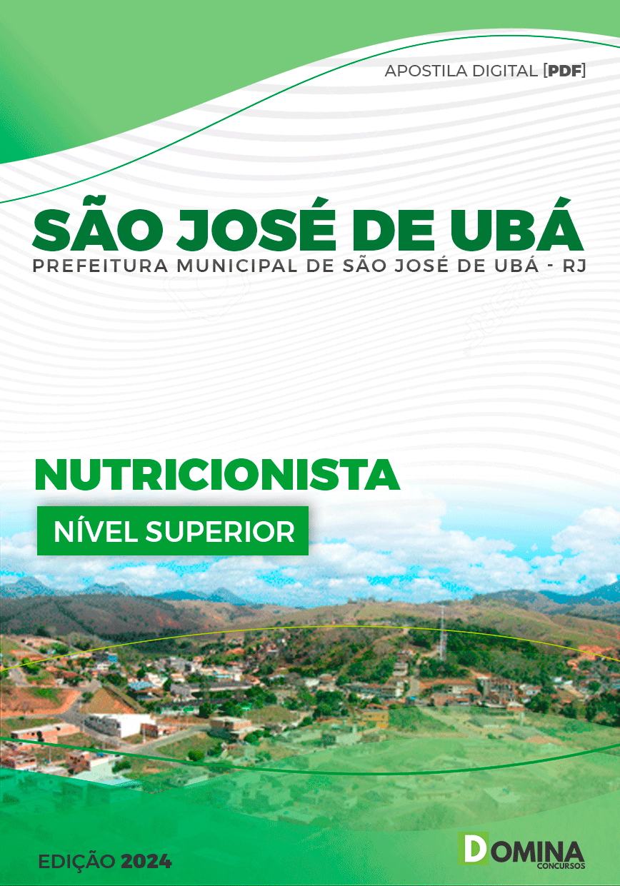 Apostila Prefeitura São José de Ubá RJ 2024 Nutricionista