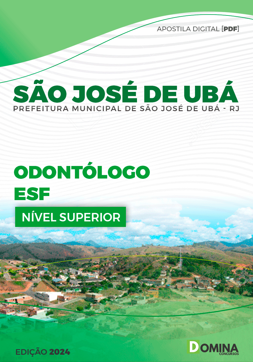 Apostila Prefeitura São José de Ubá RJ 2024 Odontólogo ESF