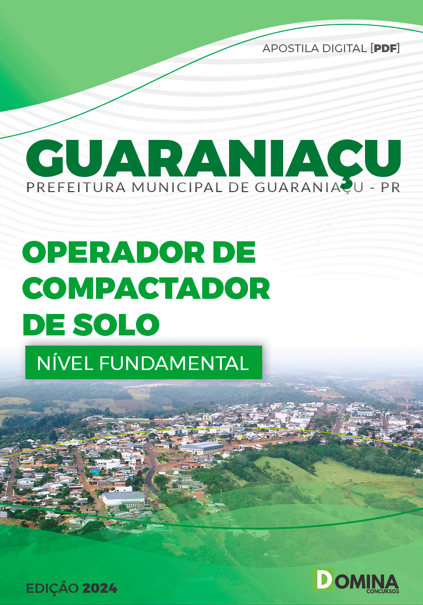Apostila Prefeitura Guaraniaçu PR 2024 Op Compactador de Solo