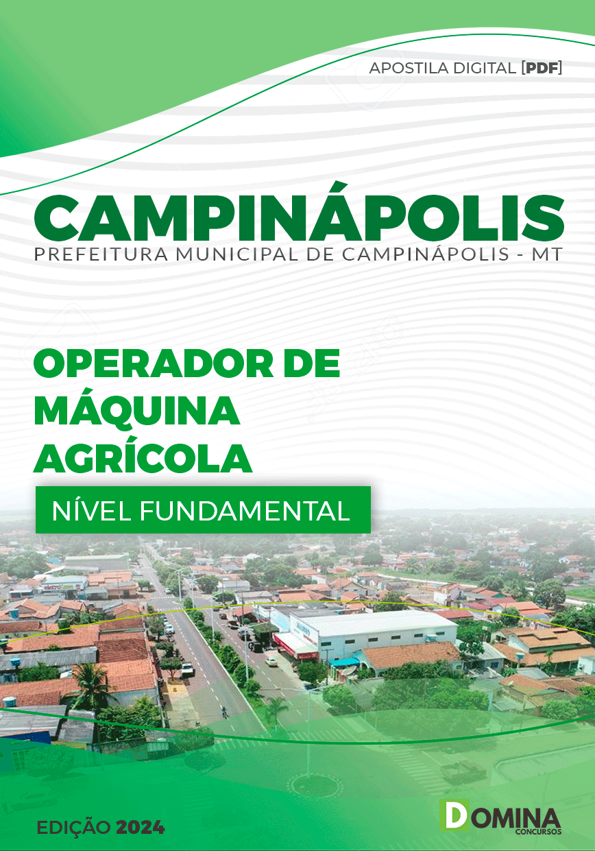 Apostila Prefeitura Campinápolis MT 2024 Operador Maq Agrícola
