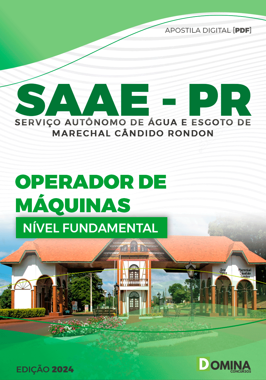 Apostila SAAE Marechal Cândido Rondon PR 2024 Oper Máquinas