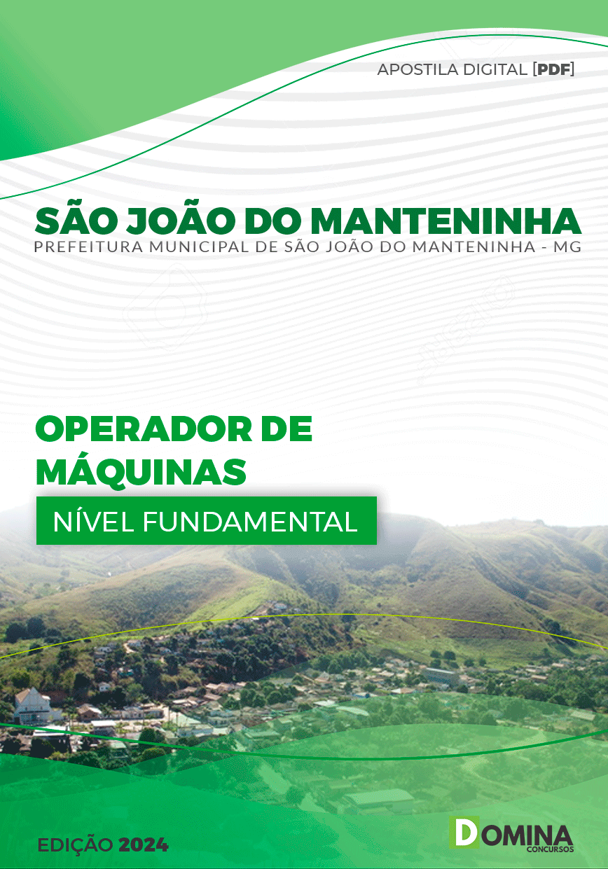 Apostila Prefeitura São João do Manteninha MG Operador De Máquinas