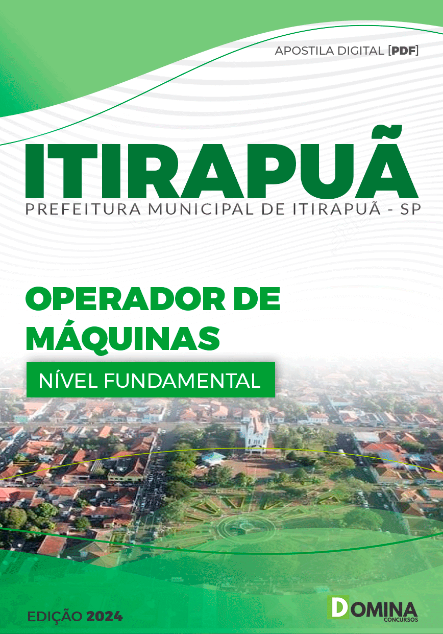 Apostila Prefeitura Itirapuã SP 2024 Operador De Máquinas