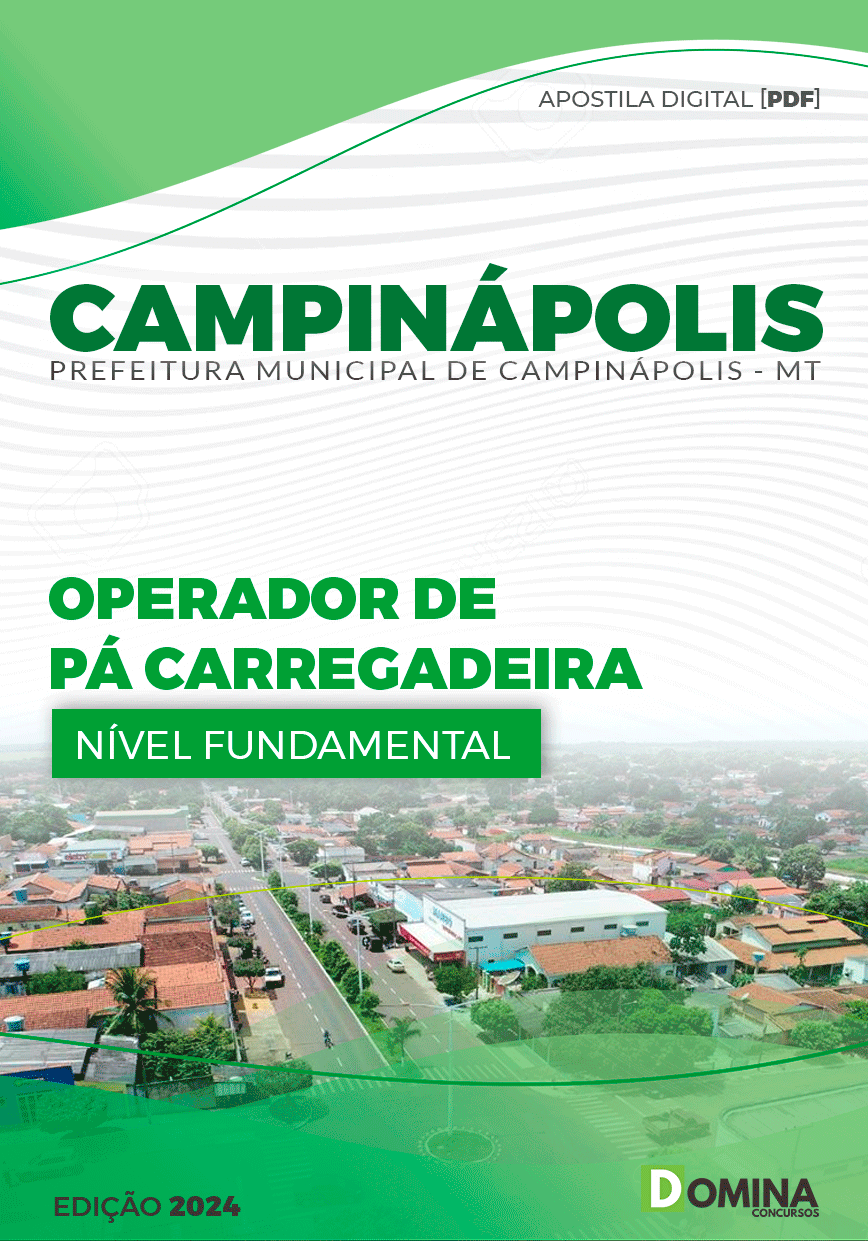 Apostila Prefeitura Campinápolis MT 2024 Op Pá Carregadeira