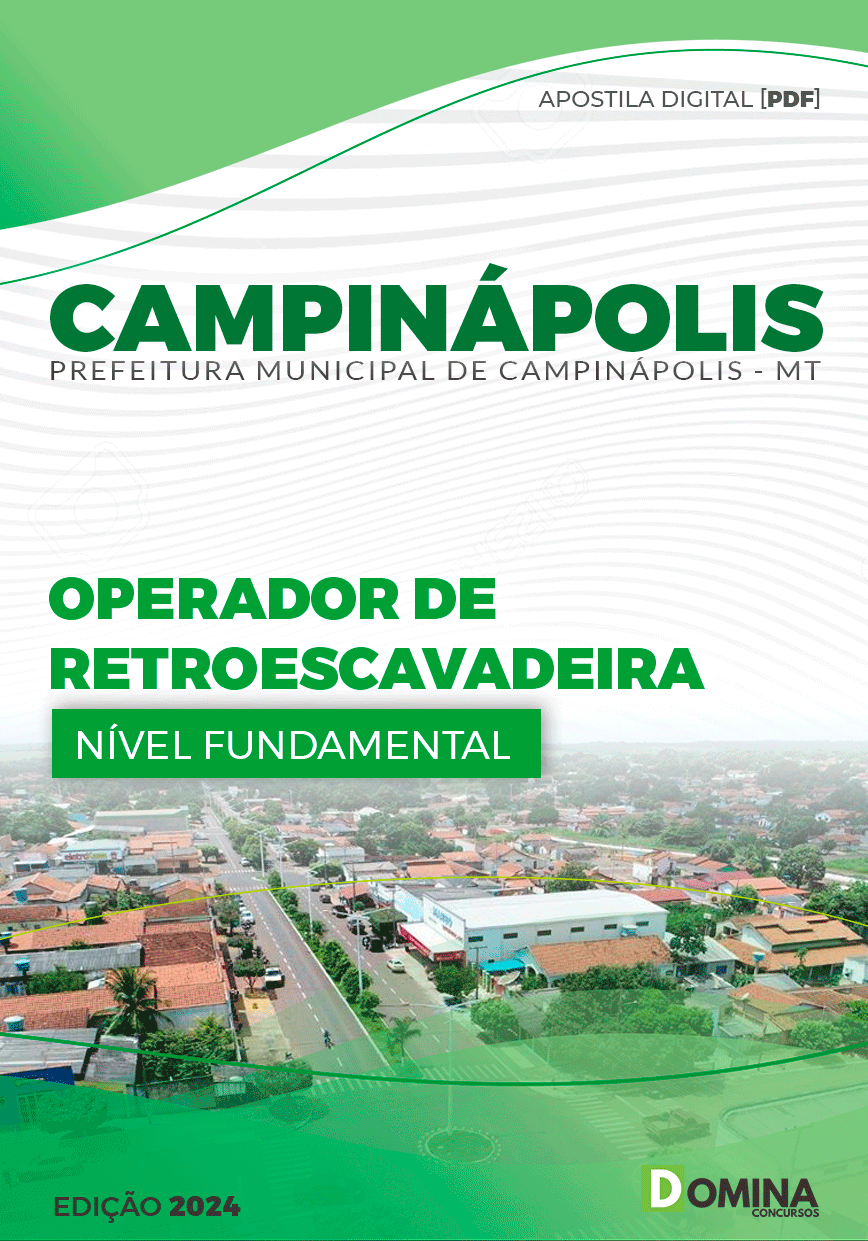 Apostila Prefeitura Campinápolis MT 2024 Op de Retroescavadeira