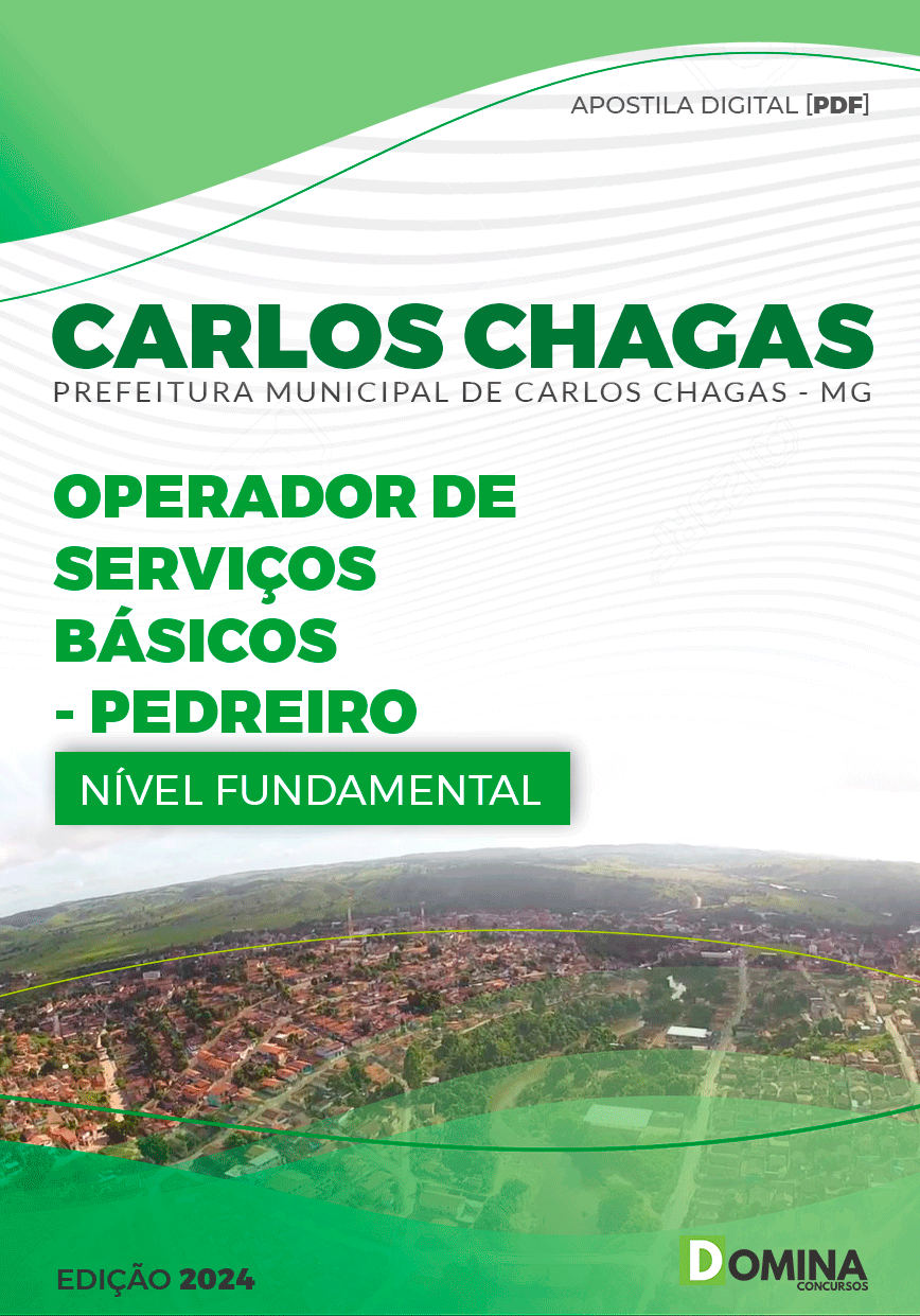 Apostila Prefeitura Carlos Chagas MG 2024 Pedreiro