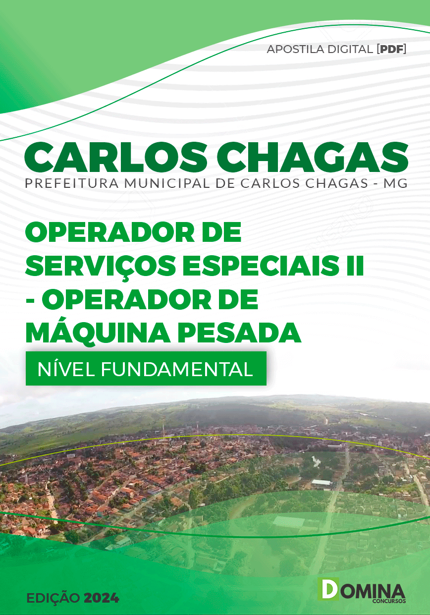 Apostila Prefeitura Carlos Chagas MG 2024 Operador de Máquina