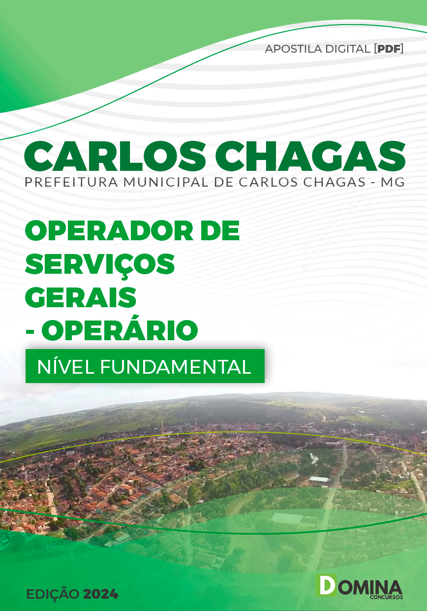 Apostila Prefeitura Carlos Chagas MG 2024 Operário