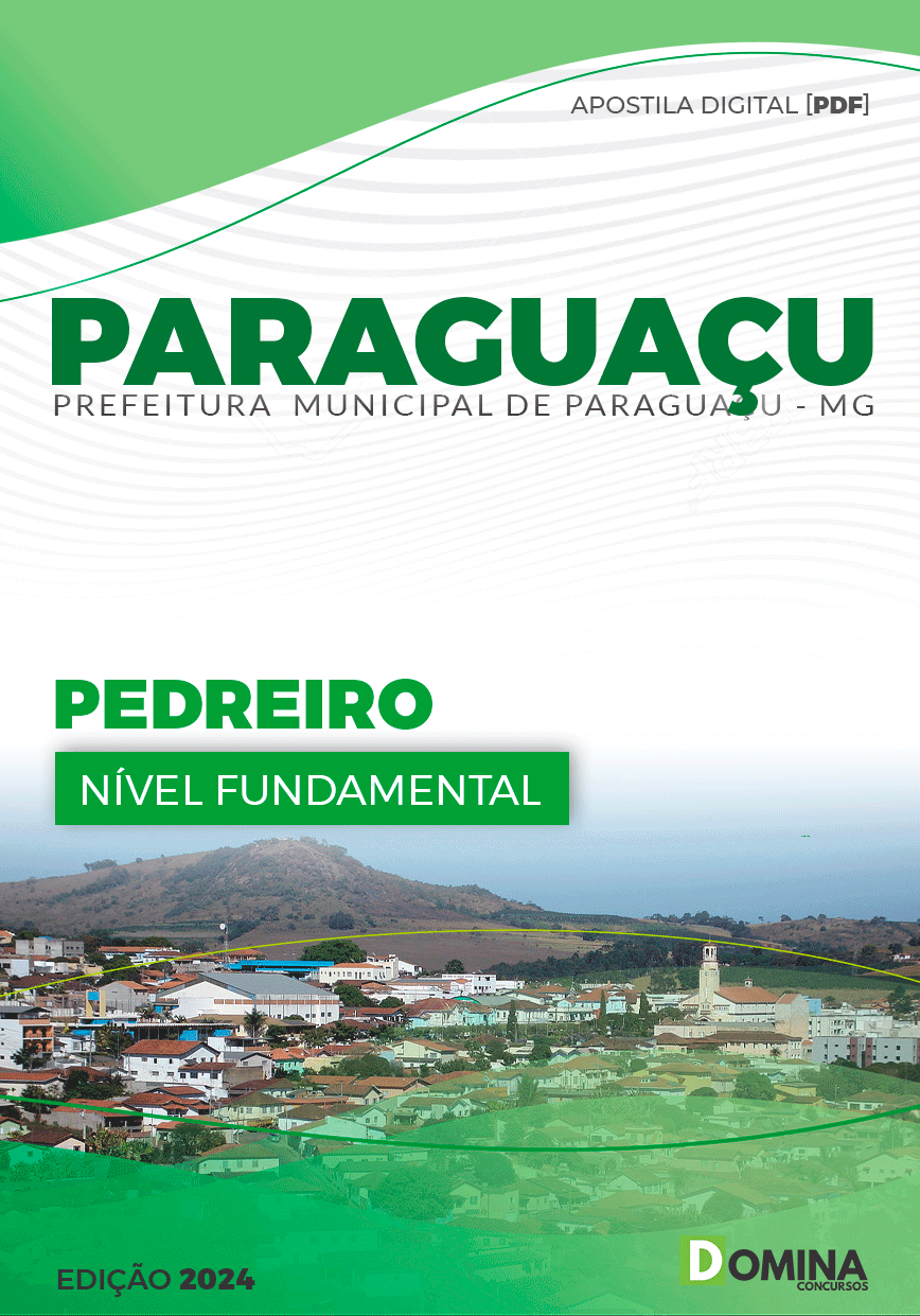 Apostila Prefeitura Paraguaçu MG 2024 Pedreiro