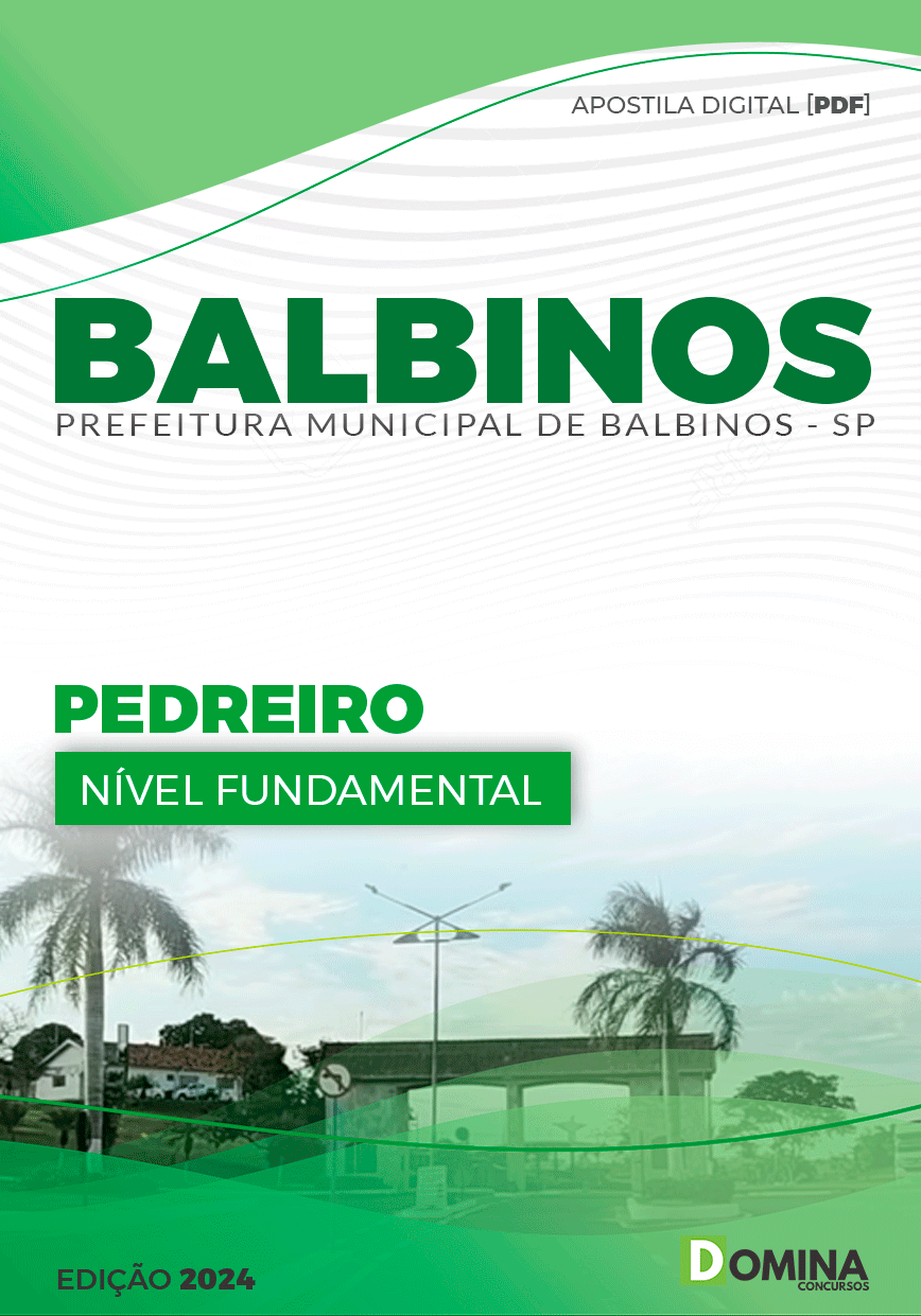 Apostila Prefeitura Balbinos SP 2024 Pedreiro