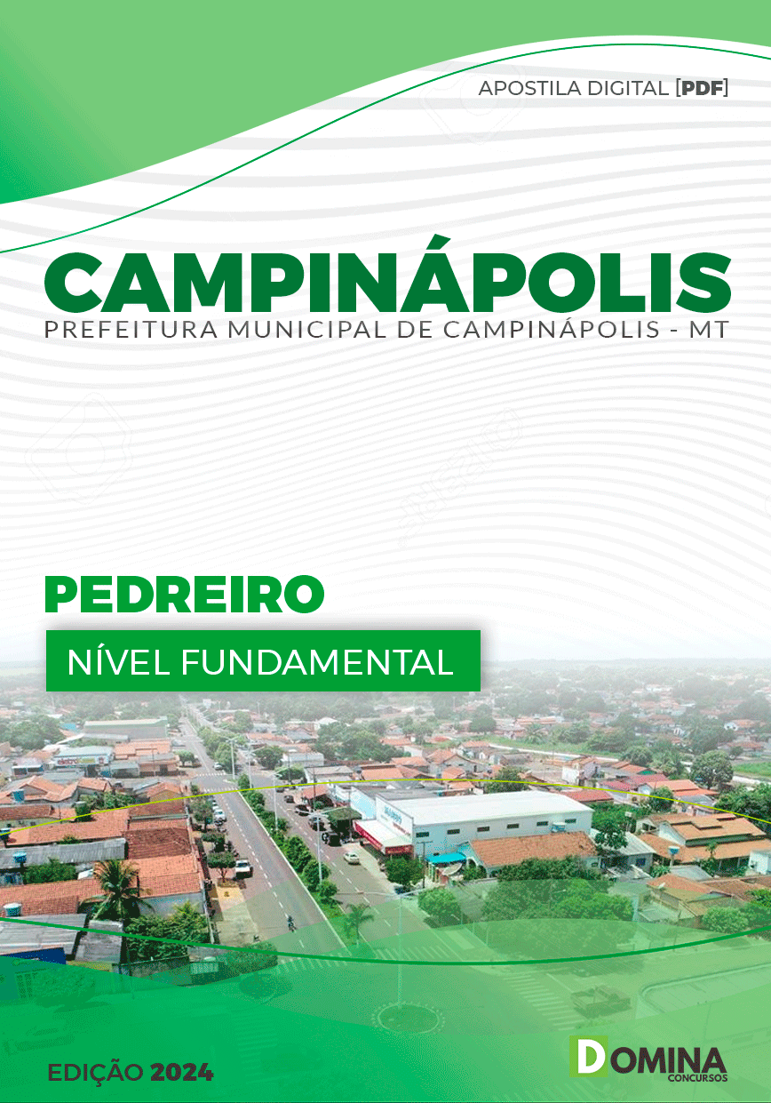 Apostila Prefeitura Campinápolis MT 2024 Pedreiro