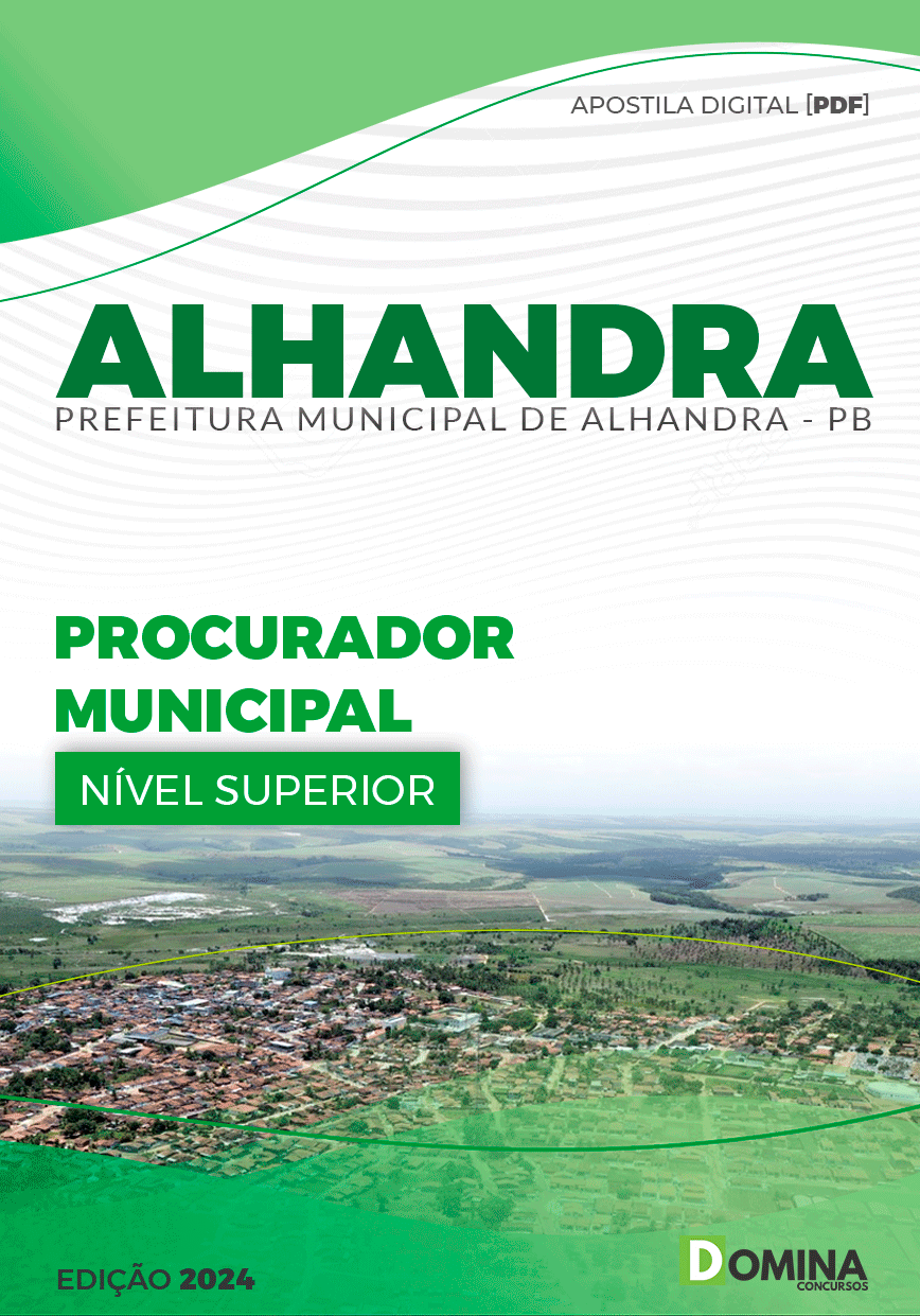 Apostila Prefeitura Alhandra PB 2024 Procurador Municipal