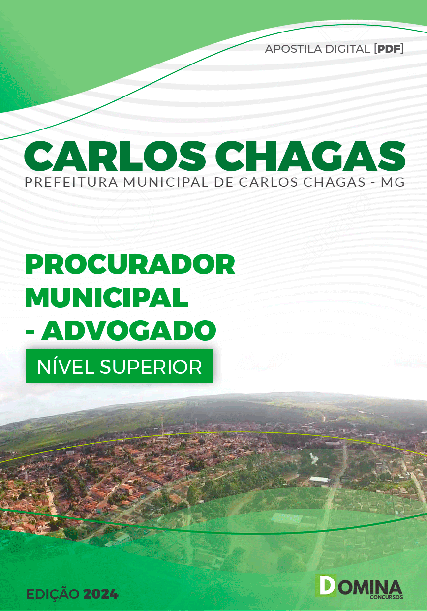 Apostila Prefeitura Carlos Chagas MG 2024 Advogado