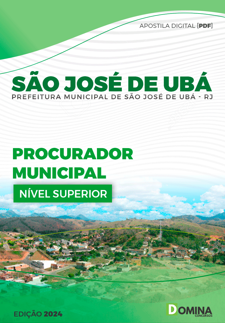 Apostila Prefeitura São José de Ubá RJ 2024 Procurador Municipal