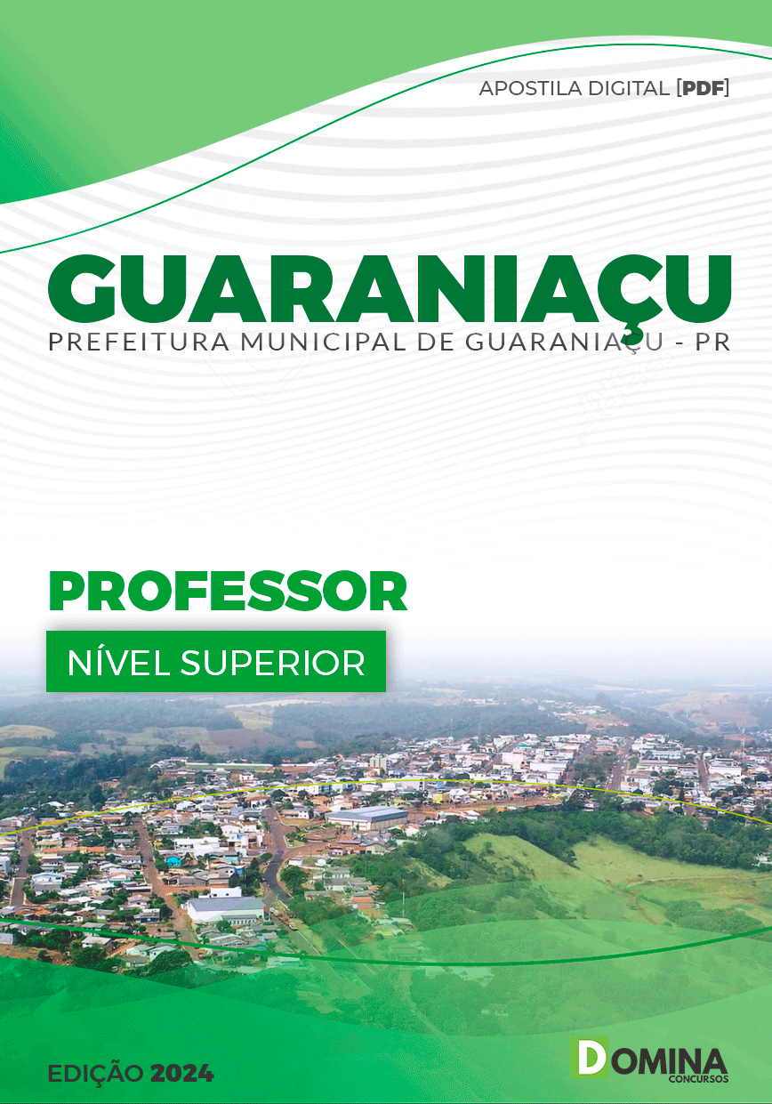 Apostila Prefeitura Guaraniaçu PR 2024 Professor