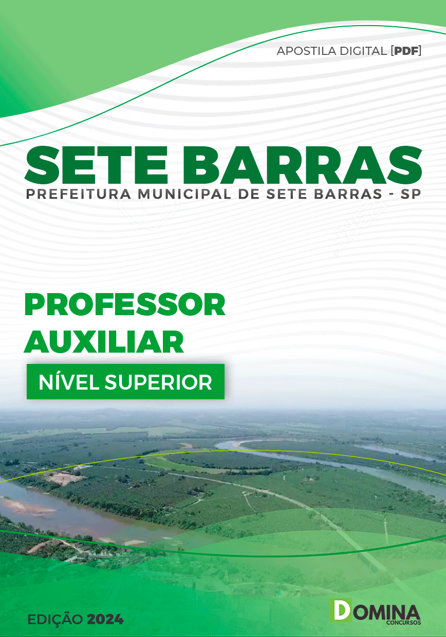 Apostila Prefeitura Sete Barras SP 2024 Professor Auxiliar