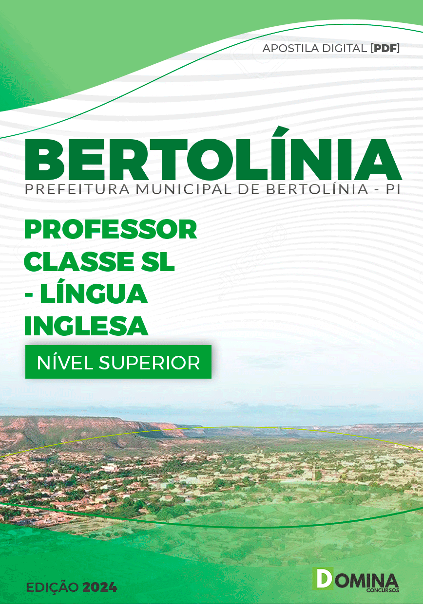 Apostila Prefeitura Bertolínia PI 2024 Professor de Língua Inglesa