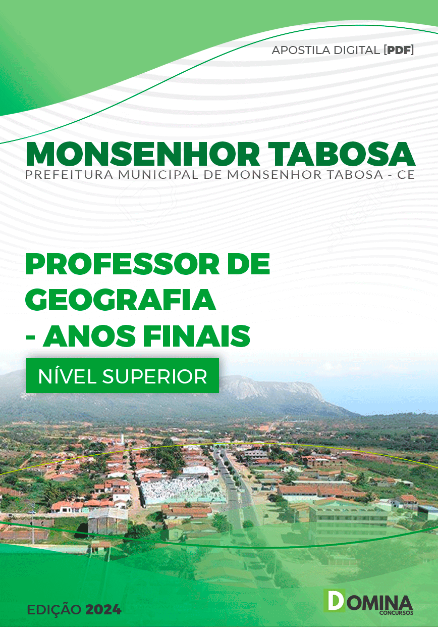 Apostila Prefeitura Monsenhor Tabosa CE 2024 Prof Geografia