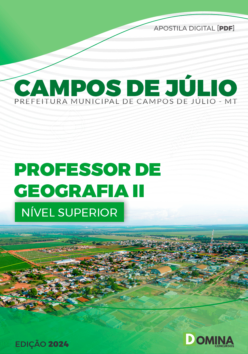 Apostila Prefeitura Campos Júlio MT 2024 Professor de Geografia