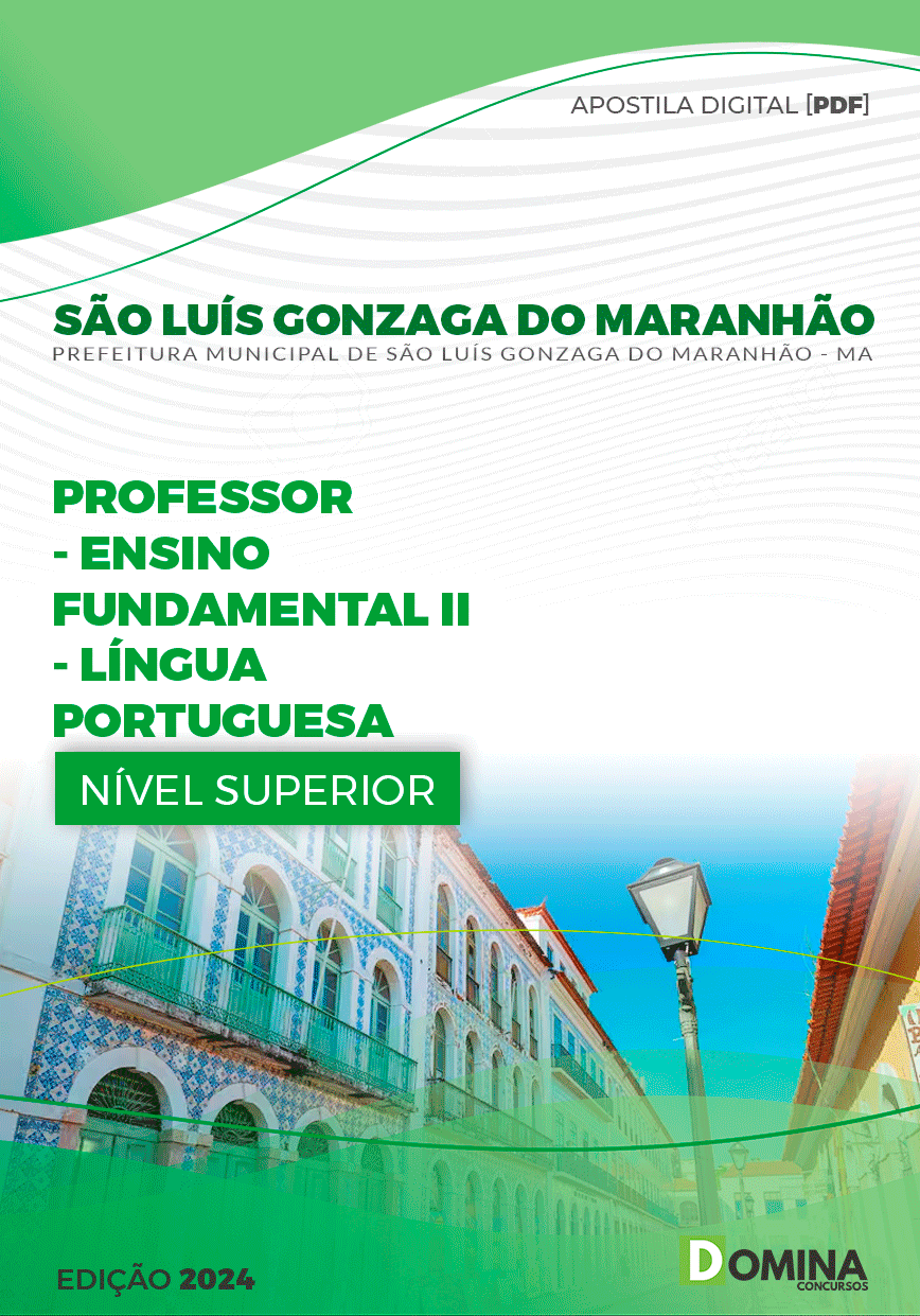 Apostila São Luís Gonzaga Maranhão MA 2024 Prof de Português