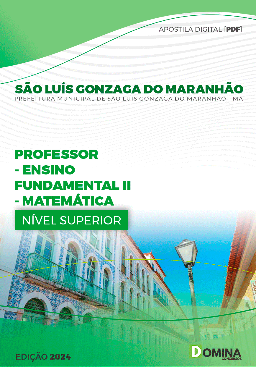Apostila São Luís Gonzaga Maranhão MA 2024 Prof Matemática