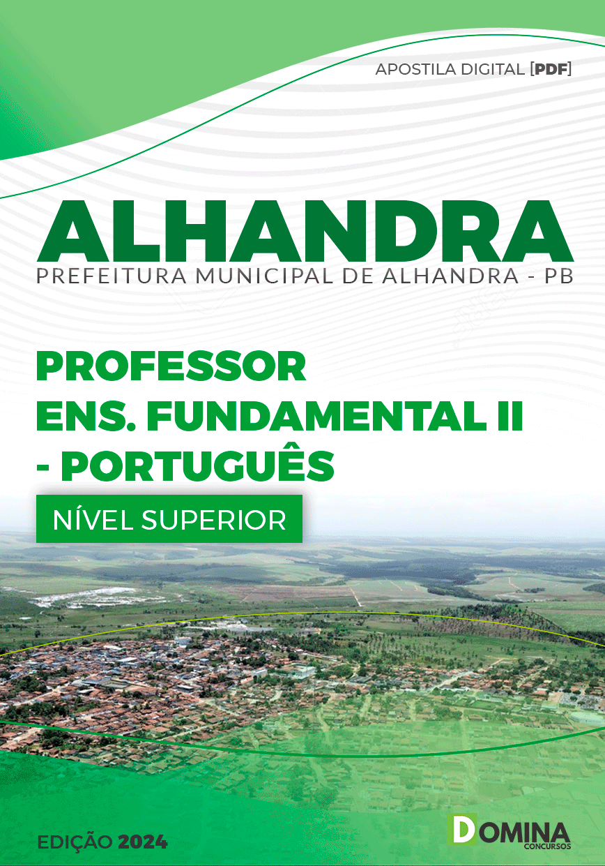 Apostila Prefeitura Alhandra PB 2024 Professor de Português