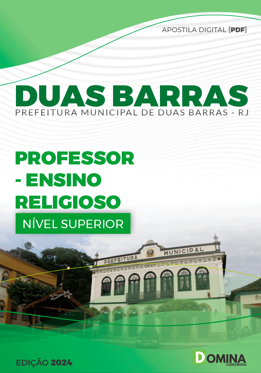 Apostila Prefeitura Duas Barras RJ 2024 Professor de Religião