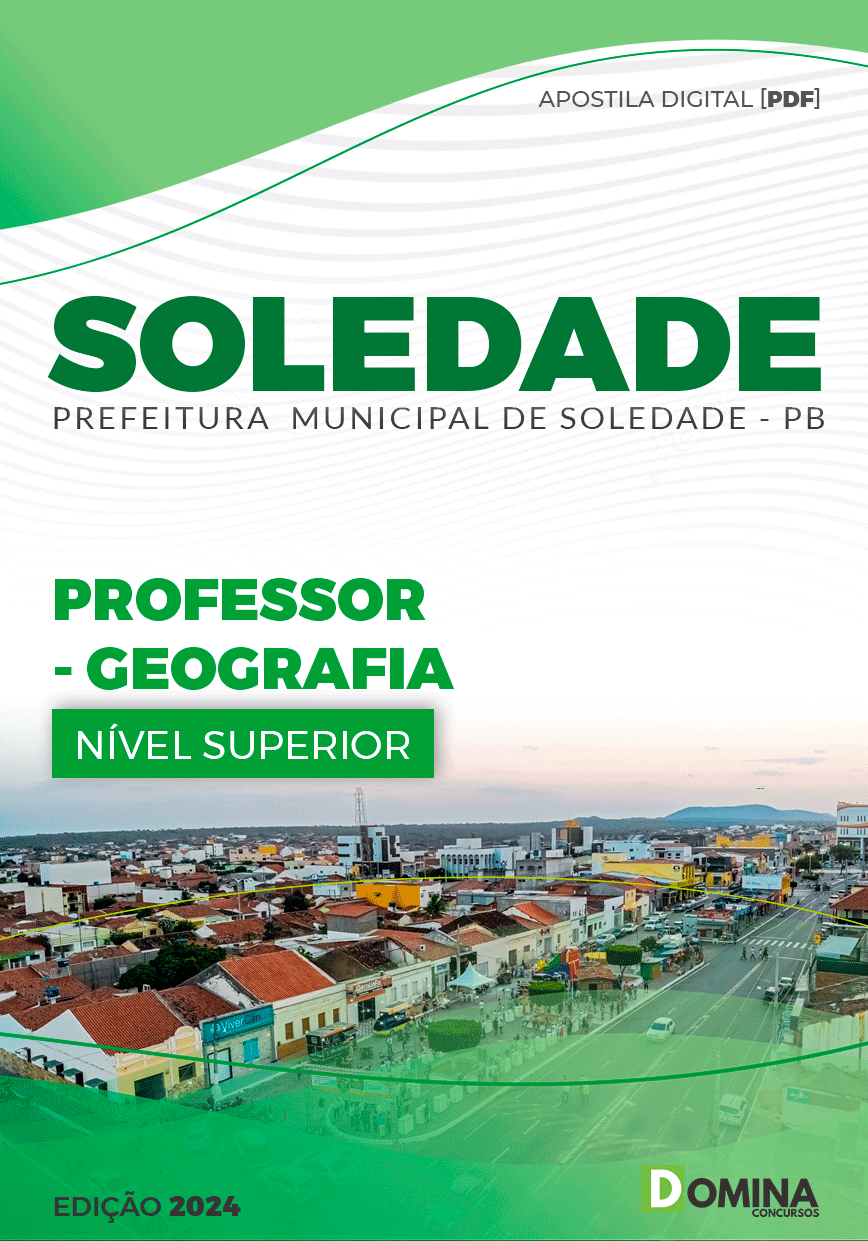 Apostila Prefeitura Soledade PB 2024 Professor Licenciatura Geografia