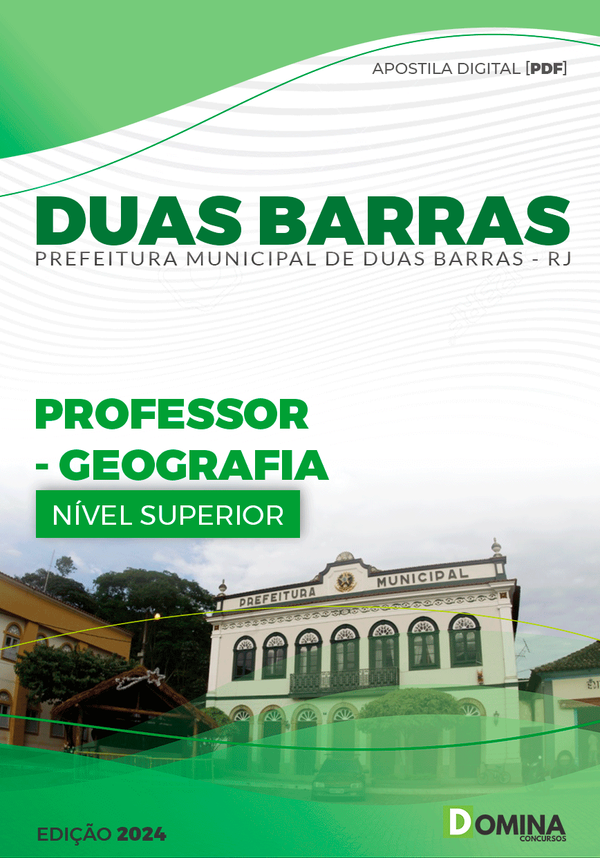 Apostila Prefeitura Duas Barras RJ 2024 Professor de Geografia