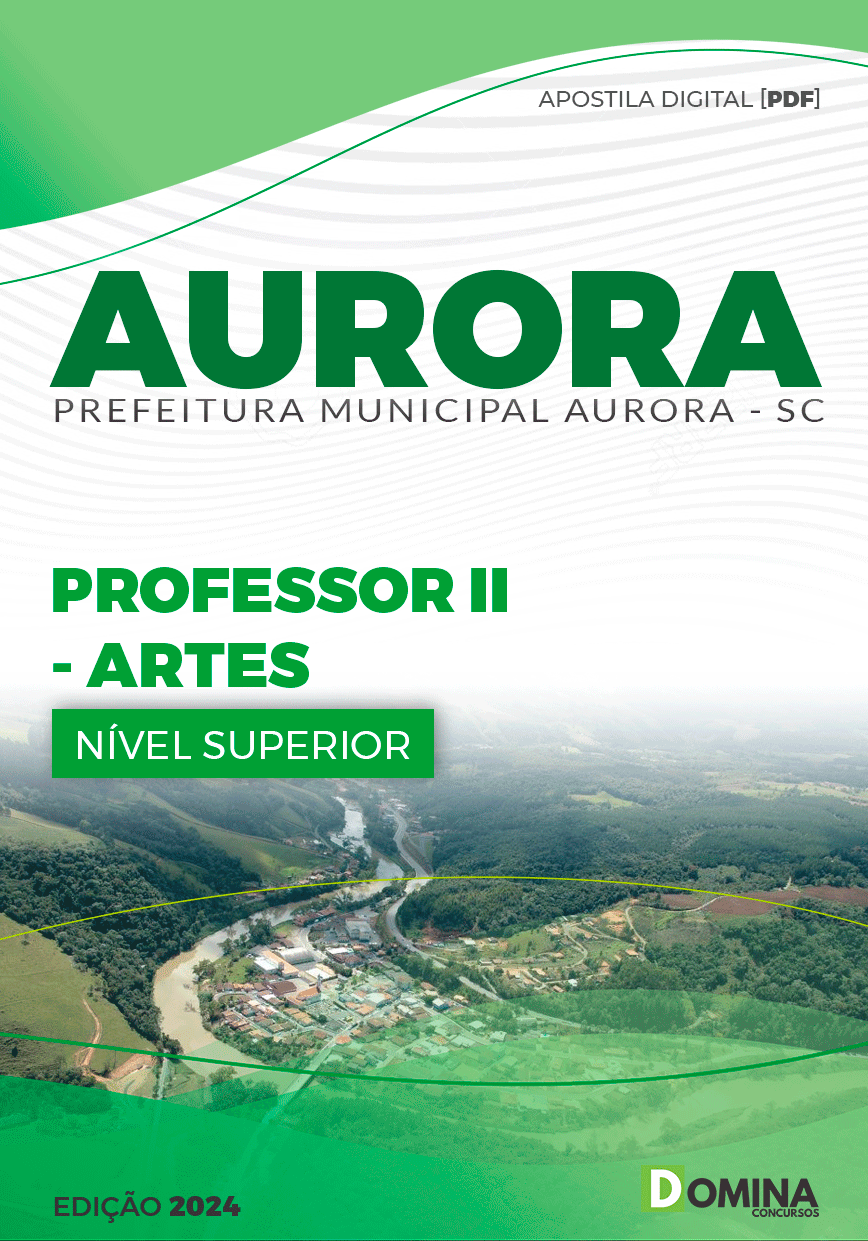 Apostila Prefeitura Aurora SC 2024 Professor de Artes