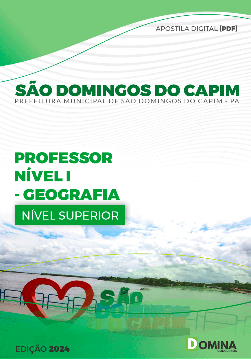 Apostila Prefeitura São Domingos Capim PA 2024 Prof Geografia