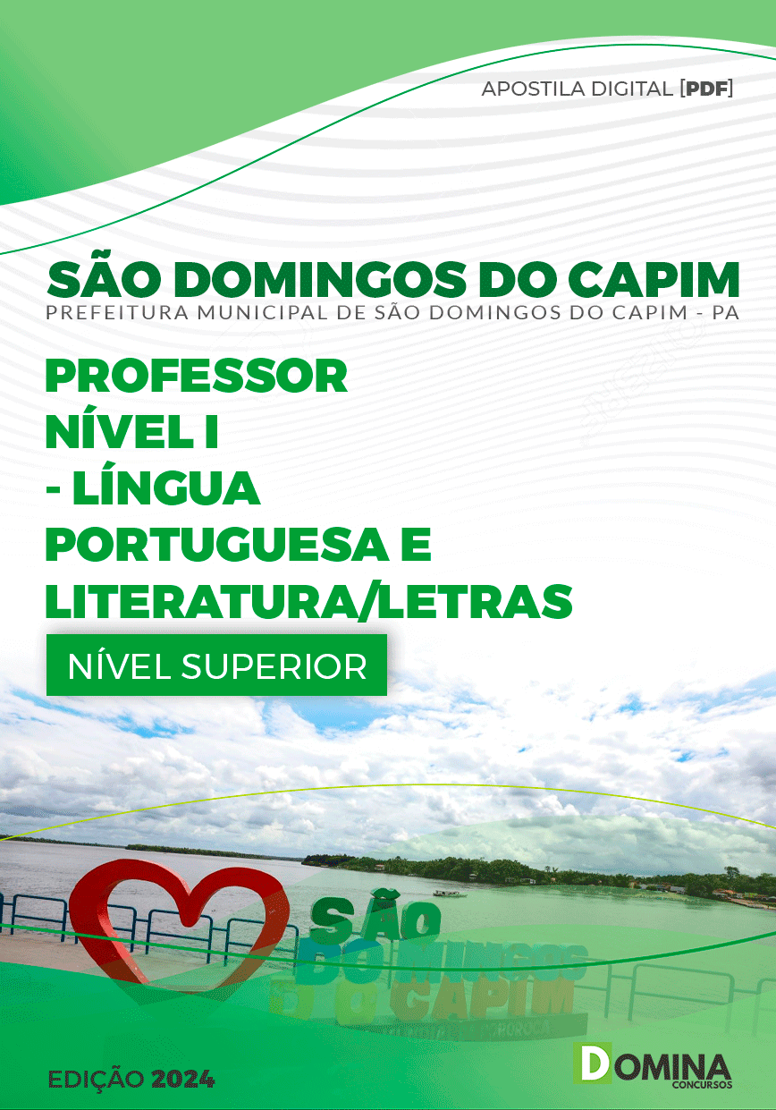 Apostila Prefeitura São Domingos Capim PA 2024 Prof Português
